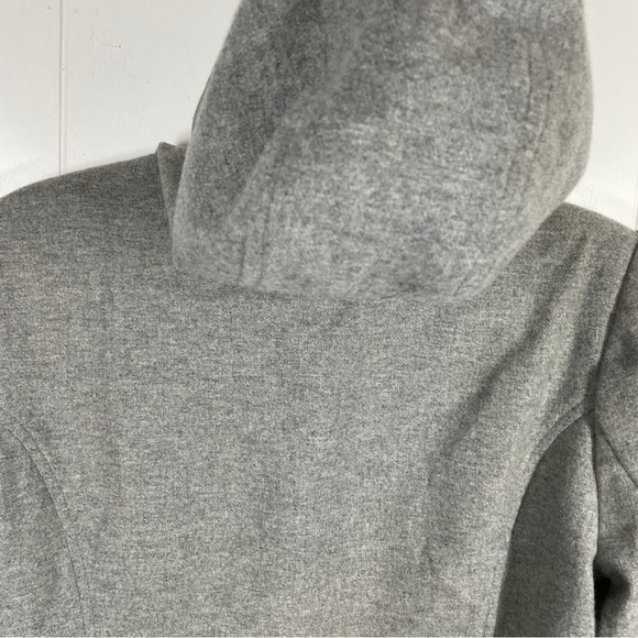 Secret Garden Gray Wool Blend Hooded Long Sleeve Blazer Medium - Picture 3 of 7